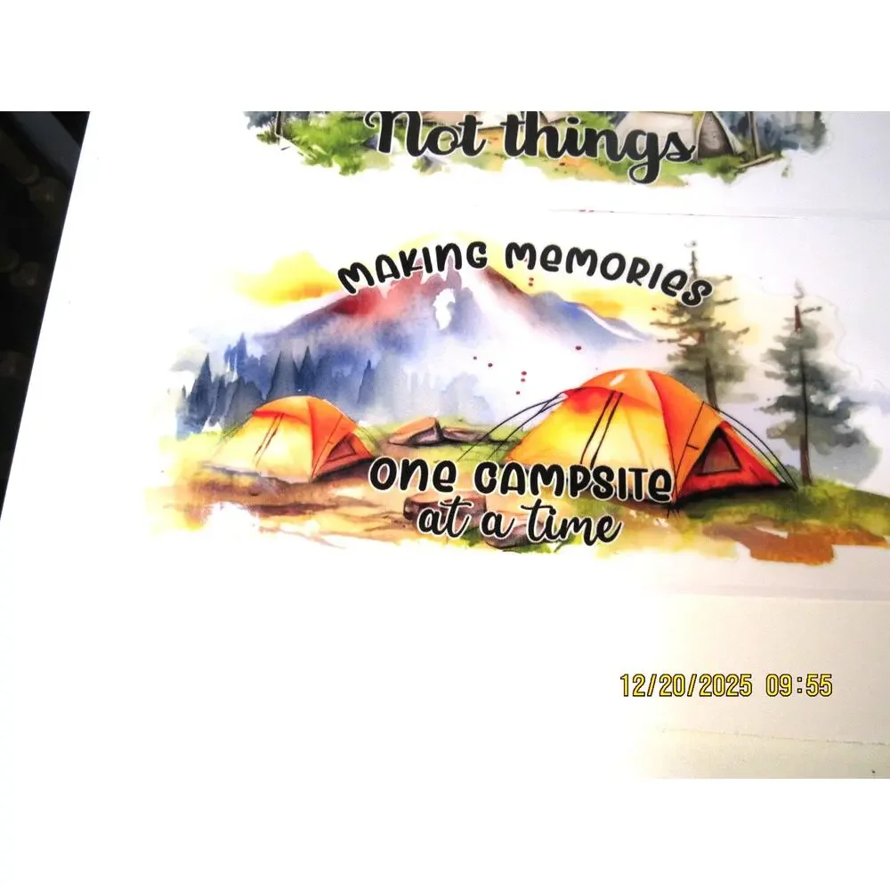 Mixed Lot of 5 Camping Theme Wraps for Water Bottles